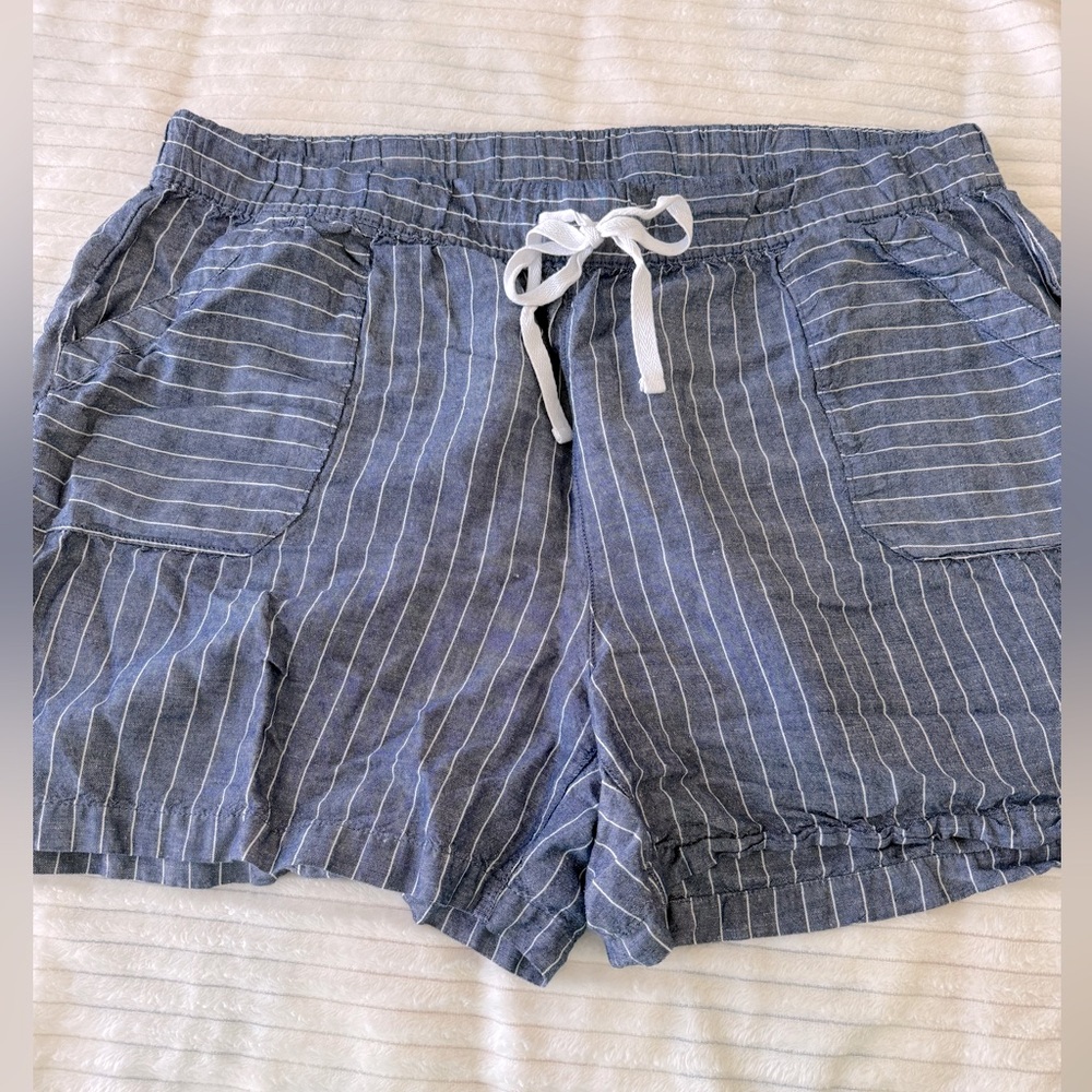 Lane Bryant Striped Linen Blend Shorts 22/24 EUC